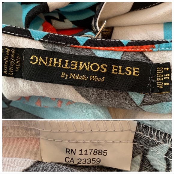 Something Else by Natalie Wood Abstract Pattern Dress Sz 4 - Picture 7 of 8